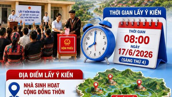 UBND XÃ TÂY TRÀ THÔNG BÁO THỜI GIAN TỔ CHỨC LẤY Ý KIẾN NHÂN DÂN VÀ NỘI DUNG ĐỀ ÁN SẮP XẾP, TỔ CHỨC LẠI CÁC THÔN TRÊN ĐỊA BÀN XÃ TÂY TRÀ